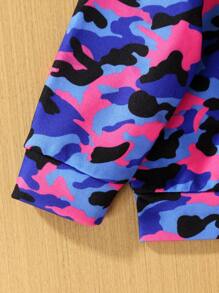 女嬰迷彩印花連帽衫和運動褲 - 彩色 - 查看 3