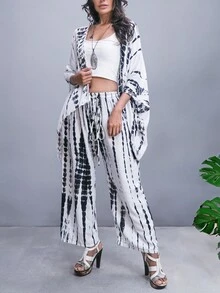 休閒紮染女士兩件套 - 彩色 - 查看 5