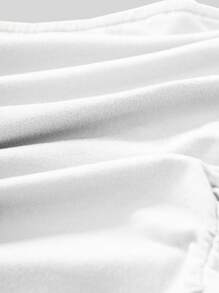 Sweetra Top bandeau unicolor fruncido - Blanco - Ver 3