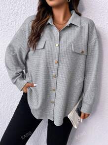 Taglie Forti Cappotto spalle cadenti dettaglio patta