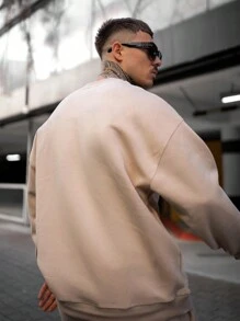 Áo nỉ Nam - Màu be - Xem 3