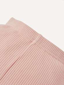 Cozy Pixies 女嬰素色運動衫&木耳邊長褲 - 粉色 - 查看 5