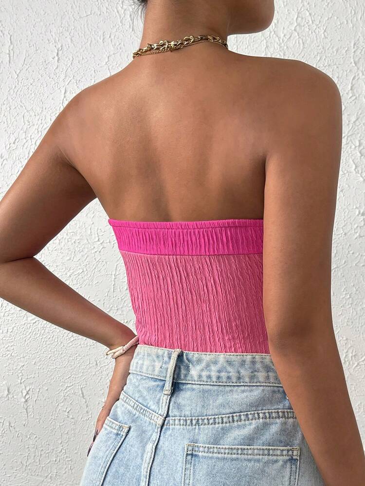 Contrast Panel Tube Bodysuit