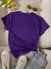 INAWLY Camiseta con estampado de corazón y letra