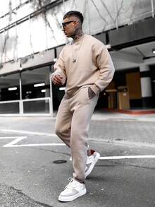 Áo nỉ Nam - Màu be - Xem 5