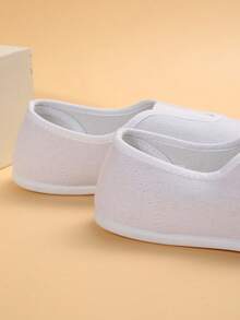 Ladies' Flat Sole Shoes - White - View 5