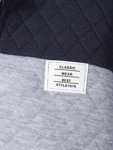 Young Boy 1pc Colorblock Letter Patched Detail Zipper Hooded Jacket & 1pc Sweatpants - Multicolor - View 7