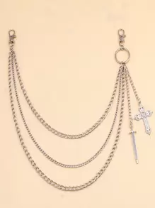 ROMWE Goth Frauen 1 Stück Hosenkette Schwert & Kreuz Dekor,