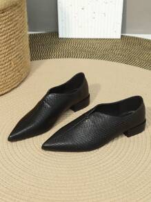Black Flat Shoes For Women - Black - View 4