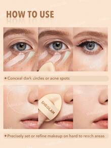 SHEGLAM Magic Finger Mini Sponge 3 Pcs/Set Mini Makeup Puff Concealer Blending Sponge Soft Beauty Makeup Tool Brand Beauty Makeup Face Paint Cosmetic For Women Girls Perfect For Winter Spring Ideal For Y2K Fancy Fashion Suitable For Birthday Gift Party Ready Best Color - Beige - View 4