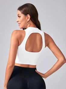 Top deportivo sin mangas con espalda recortada