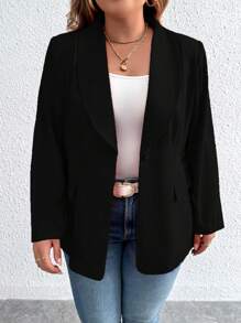 Calvaya Hơn Khăn quàng Chất rắn Áo vest - màu đen - Xem 4