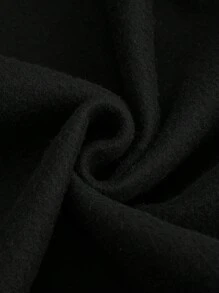 Manfinity Homme 男款寬大肩墊飛行外套,用字母刺繡和條紋修飾 - 黑色 - 查看 6