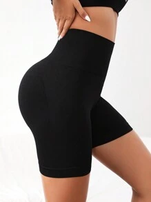 Velisys Velisys Pantalones Cortos Deportivos Suaves Sin Costuras Con Soporte Para El Abdomen Y Levantamiento De Glúteos, Shorts De Jersey - Negro - Ver 4