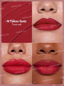 SHEGLAM Dynamatte Boom 持久霧面唇膏-It Takes Guts 20 色奶油霧面防水唇膏神奇不粘杯防轉移唇膏促銷紅色唇膏 品牌 美容 化妝 化妝品 適合女性與女孩 完美搭配夏季春季 Y2K 時尚 流行 生日 母親節禮物 假期 派對準備就緒 最佳顏色 - It Takes Guts - 查看 3