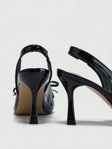 Women's Fashionable Loafers High Heels Shoes For Outdoor - Black - View 8