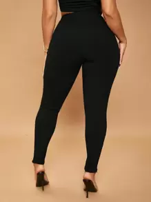 SHEIN SXY Solid High Waist Leggings Concert Long Summer Dress Prom Dress Sexy Dress Valentine Day Dress