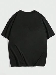 ROMWE MEN Grunge Punk 男裝骷髏印花t恤 - 黑色 - 查看 2