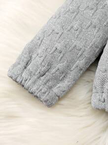 男嬰拉鍊連帽外套和包 - 灰色 - 查看 6