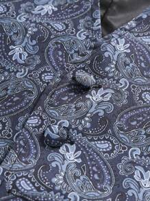 Manfinity Mode Men Plus 1pc Paisley Print Waistcoat - Multicolor - View 3