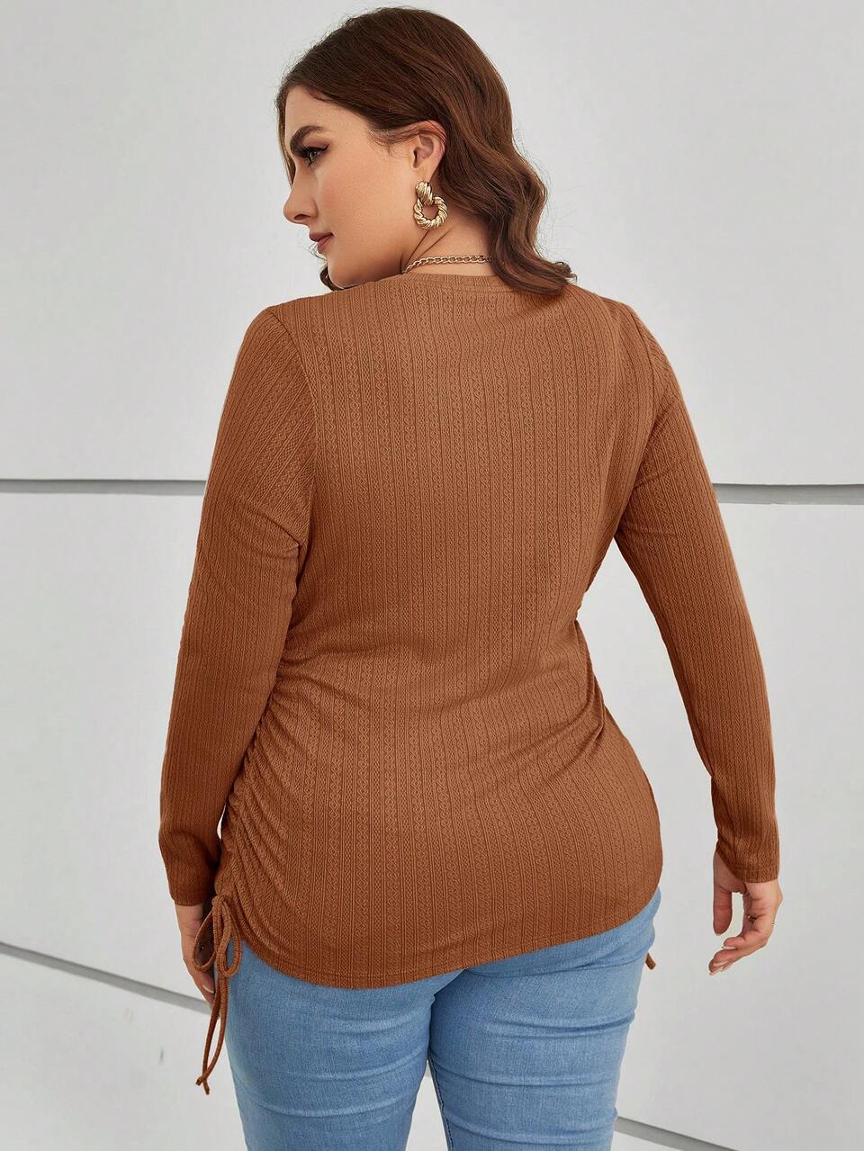 Plus Drawstring Side Tee Fall