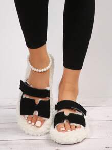 時尚&居家舒適女性家居拖鞋 - 黑色 - 查看 2