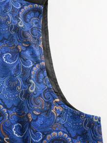 Manfinity Mode Men Plus 1pc Allover Print Waistcoat Without Shirt - Multicolor - View 6