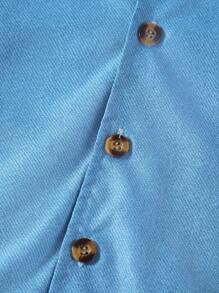 小男孩拼色條紋飾校隊夾克 - 藍色 - 查看 4