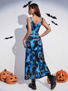 SHEIN Coolane In chớp Váy Dây - Nhiều màu - Xem 2