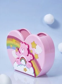 SHEIN X Care Bears Heart-shaped Pink Cosmetic Storage Box With Bear Pattern - Baby Pink - View 5
