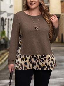 EMERY ROSE Plus Graphic Print Tee