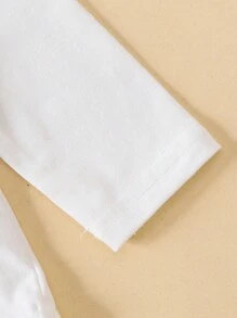 女嬰2入組標語和卡通圖案連身背心 - 白色 - 查看 4