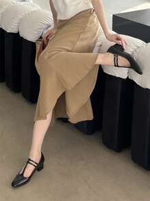 女士珍風格方頭帶扣厚底單鞋,帶扣裝飾芭蕾平底鞋,法式風格,適用於春夏秋季戶外穿著,黑色 - 黑色 - 查看 3