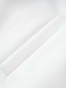 Manfinity EMRG Loose Fit Men's Slogan Graphic Striped Accent Drop Shoulder Varsity Jacket Without Hoodie - White - View 5