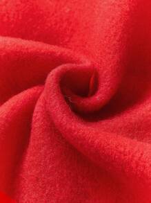 SHEIN 男童休闲新年快乐字母印花卫衣，适合秋冬季穿着 - 紅色 - 查看 5