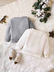 男嬰 2 入組恐龍印花衛衣 - 杏色 - 查看 2