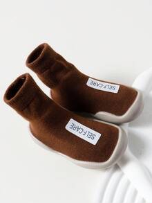 Baby Sports Shoes Anti-Kick Anti-Slip Sock Shoes Step Shoes Lightweight Sneakers - Brown - View 3