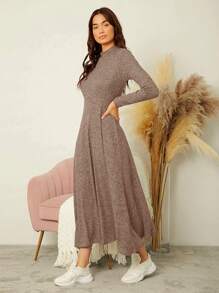 Mulvari Cổ giả Dệt kim Marled Đầm - Lạc đà - Xem 1