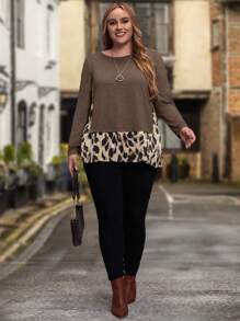 EMERY ROSE Plus Graphic Print Tee
