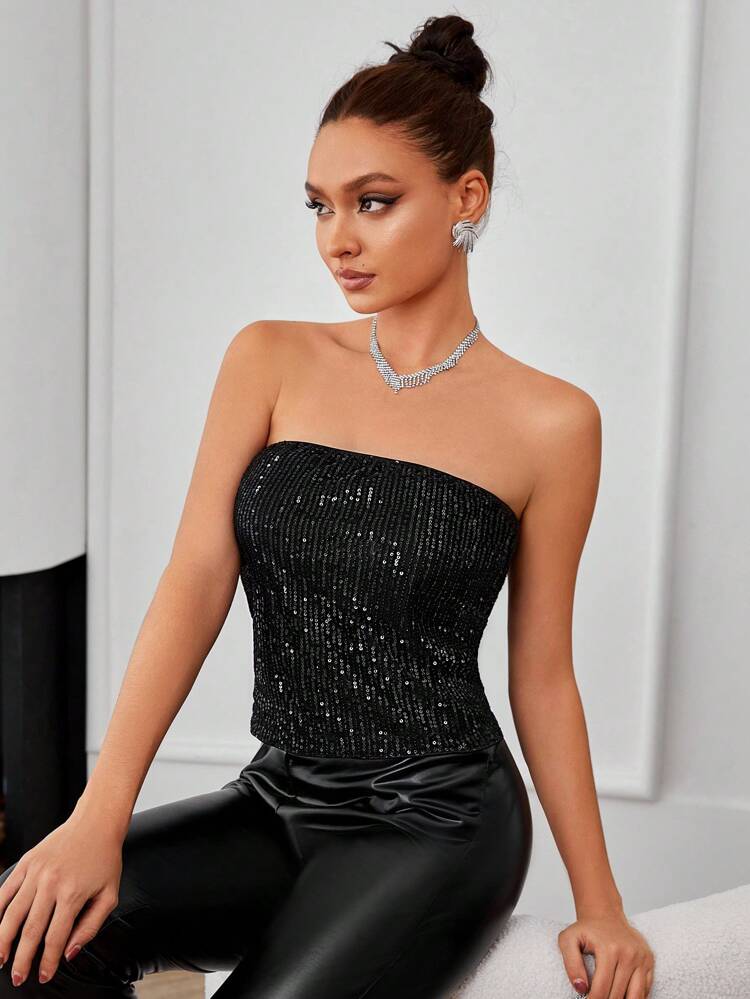 Sequin Tube Top
