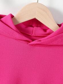 SHEIN Young Girl Slogan Graphic Sweatshirt - Hot Pink - View 3