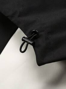 Manfinity Hypemode Loose Fit Men's Colorblock Hooded Jacket - Black - View 4