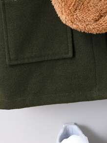 男小童斜口袋花呢外套和熊包 - 軍綠色 - 查看 6
