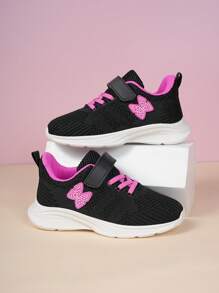 1 Pair Breathable Mesh Kids Sports Shoes, Black Popular Style For Girls - Black - View 4