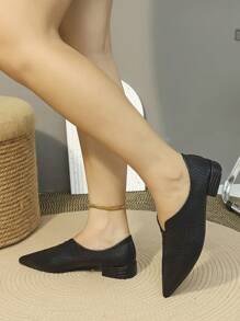 Black Flat Shoes For Women - Black - View 2