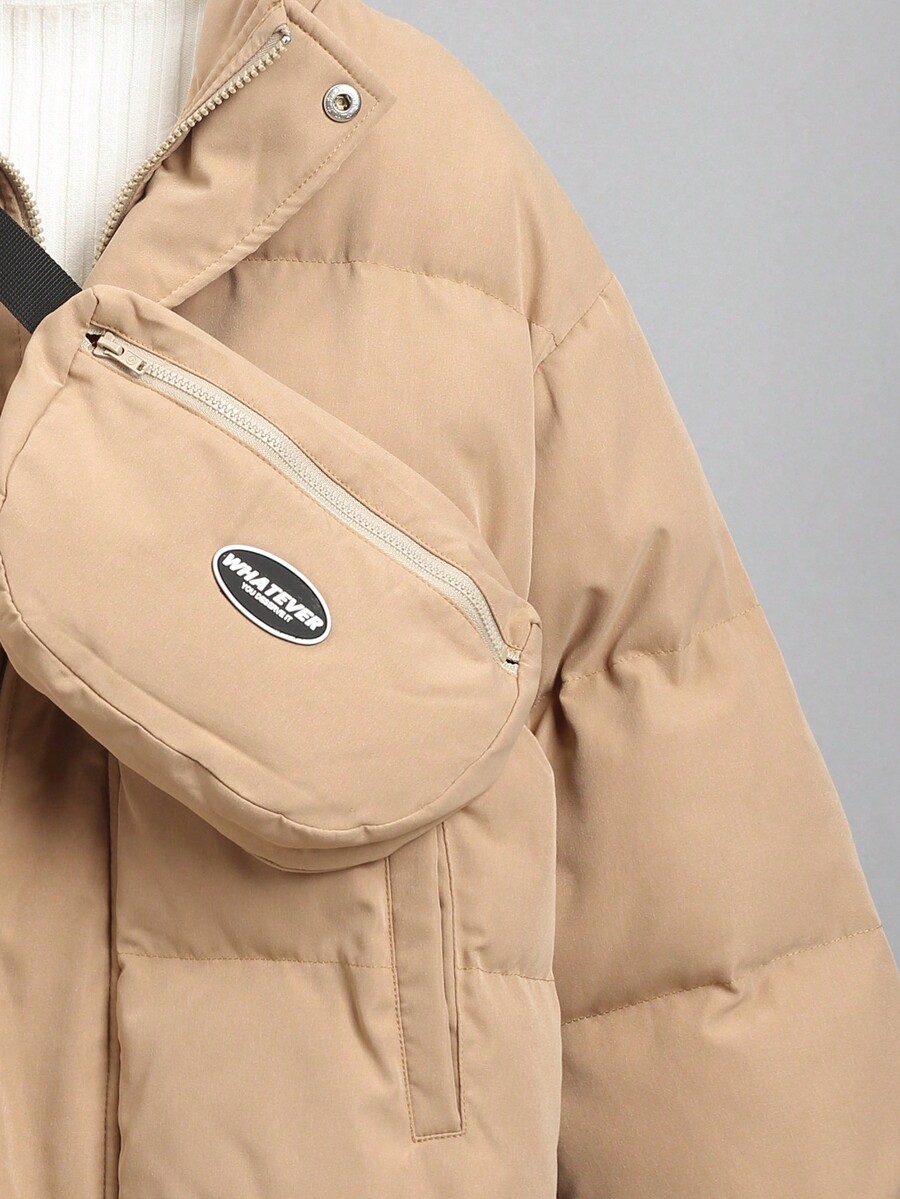 SHEIN Tween Boy Zip Up Padded Coat & Bag for Sale Australia New