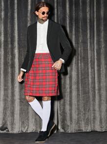 Manfinity VCAY 男士素色單排釦西裝外套 - 黑色 - 查看 3