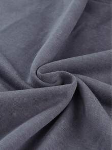 Felpa oversized con grafica lettera spalle cadenti