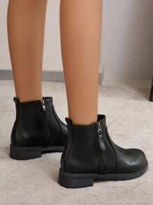 Women's Fashionable Boots - Black - View 3