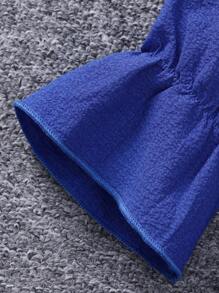 SHEIN Explorewe Tween Girl Flare Sleeve Ruffle Hem Belted Dress - Royal Blue - View 6